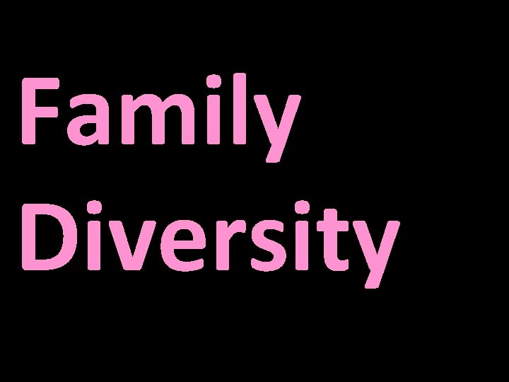 Family Diversity 