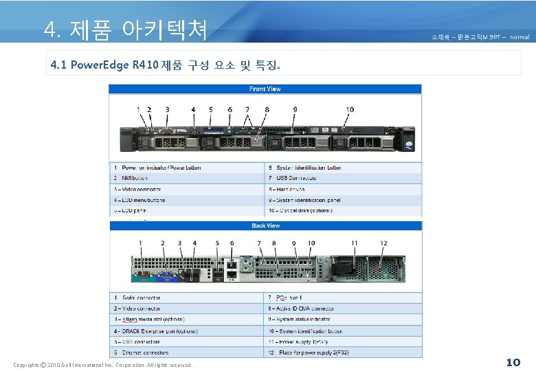 4. 제품 아키텍쳐 소제목 – 맑은고딕M 9 PT – normal 4. 1 Power. Edge