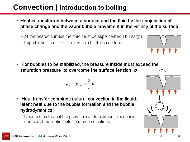 Convection | Introduction to boiling • Heat is transferred between a surface and the