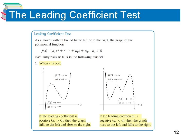 The Leading Coefficient Test 12 