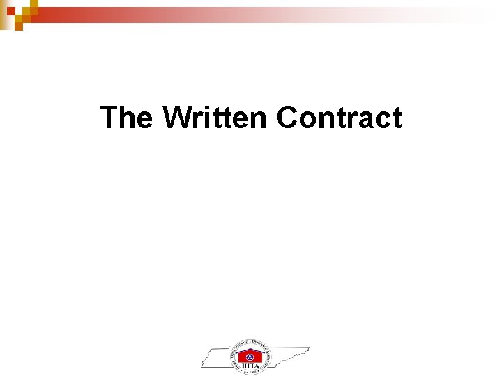 The Written Contract 