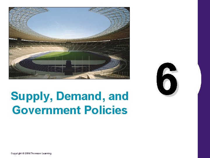 Supply, Demand, and Government Policies Copyright © 2006 Thomson Learning 6 