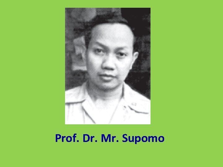 Prof. Dr. Mr. Supomo 