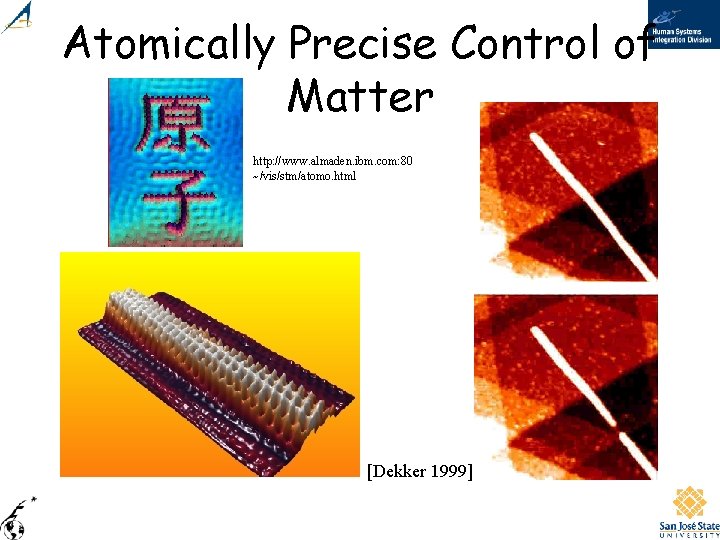 Atomically Precise Control of Matter http: //www. almaden. ibm. com: 80 ~/vis/stm/atomo. html [Dekker