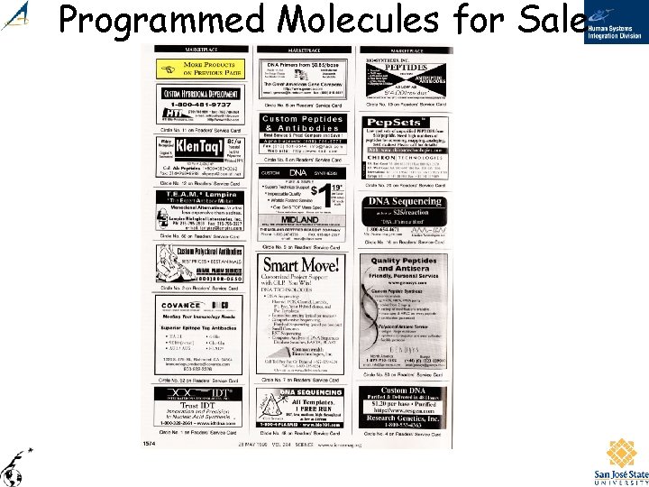 Programmed Molecules for Sale 