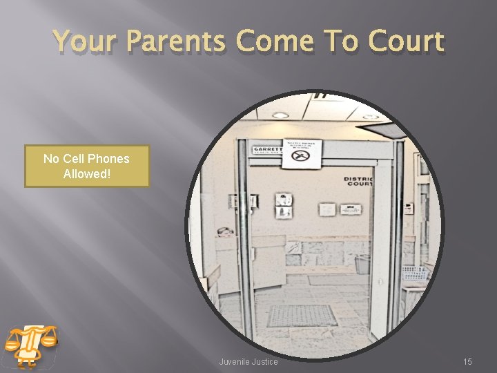 Your Parents Come To Court No Cell Phones Allowed! Juvenile Justice 15 Your Parents Come To Court No Cell Phones Allowed! Juvenile Justice 15