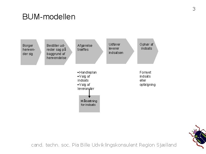 3 BUM-modellen Borger henvender sig Bestiller udreder sag på baggrund af henvendelse Afgørelse træffes