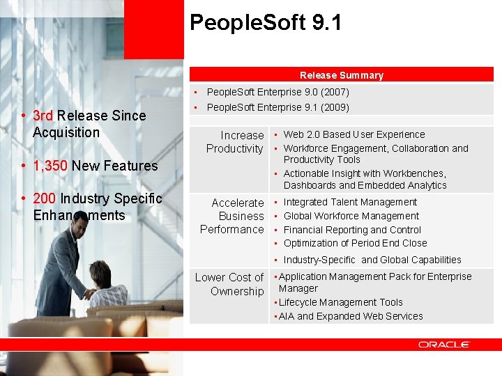 People. Soft 9. 1 Release Summary • People. Soft Enterprise 9. 0 (2007) •