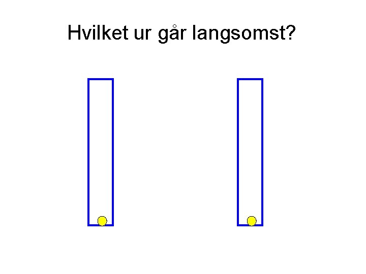 Hvilket ur går langsomst? 