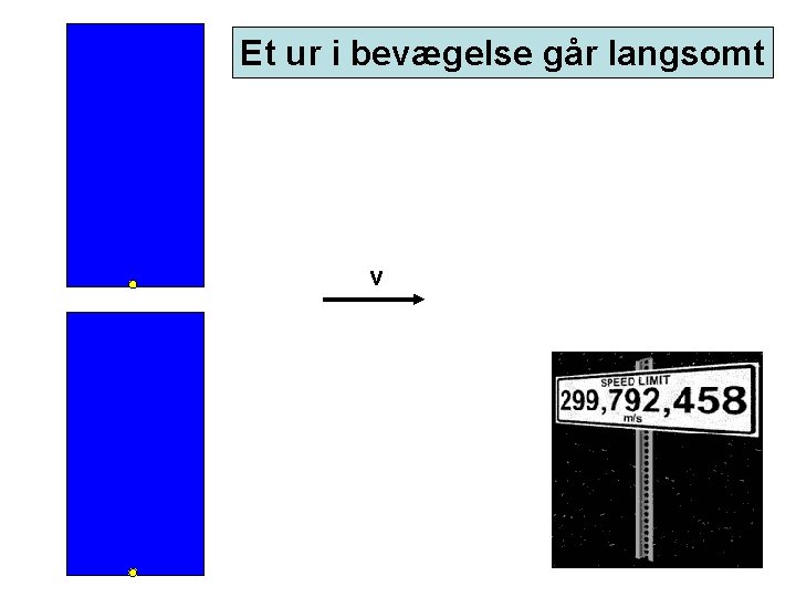 Et ur i bevægelse går langsomt v 