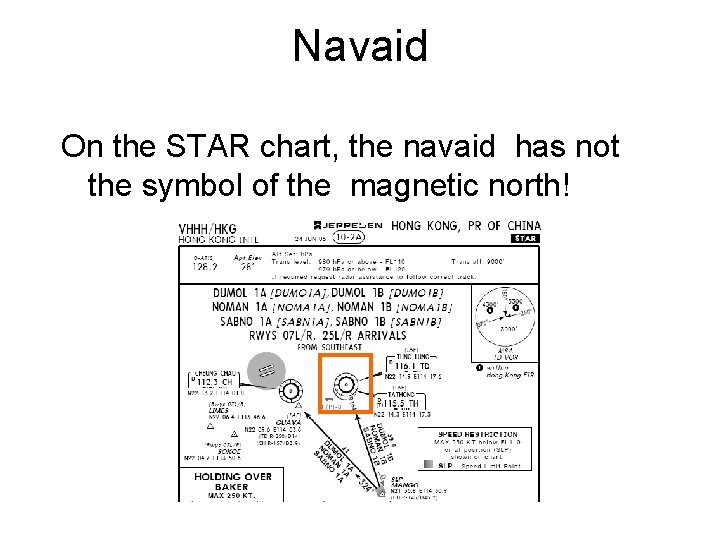 Navaid On the STAR chart, the navaid has not the symbol of the magnetic