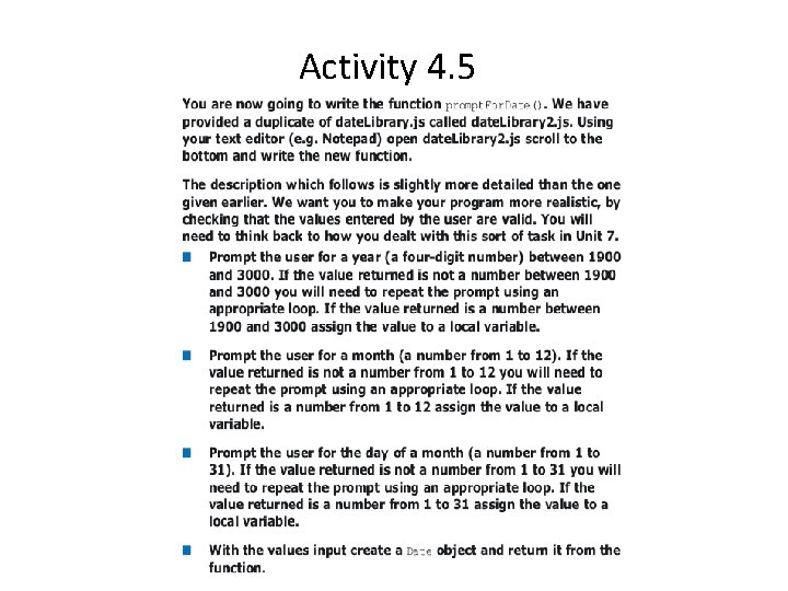 Activity 4. 5 