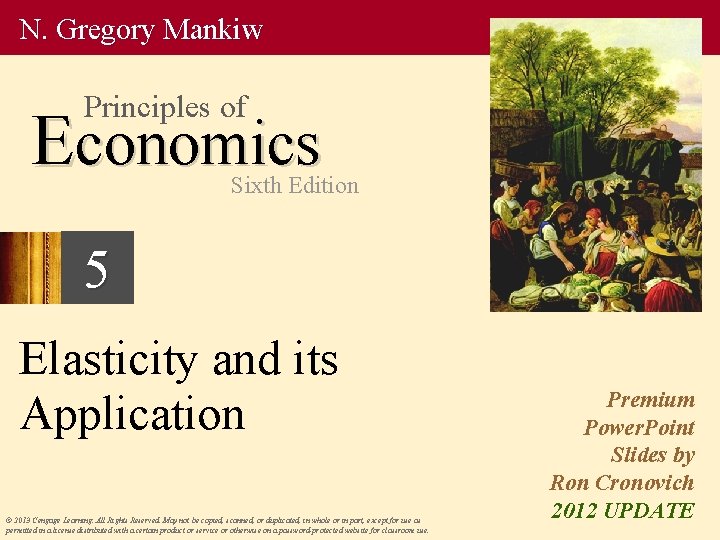 N. Gregory Mankiw Principles of Economics Sixth Edition 5 Elasticity and its Application ©