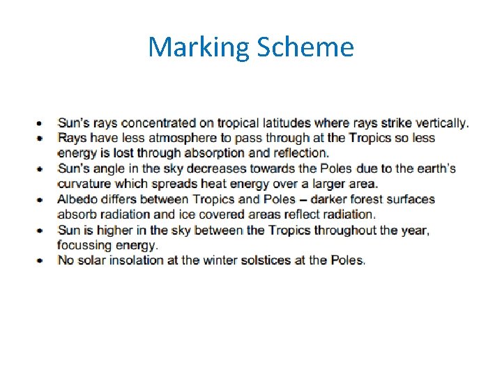 Marking Scheme 