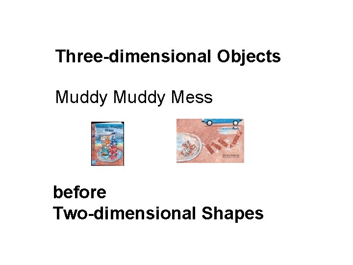 Three-dimensional Objects Muddy Mess before Two-dimensional Shapes 