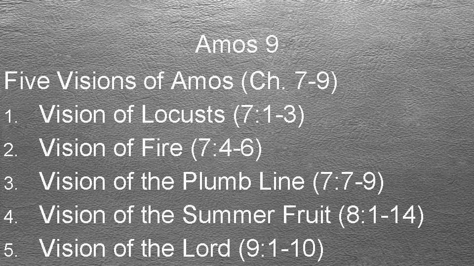 Amos 9 Amos 9 Theme Of Amos 9