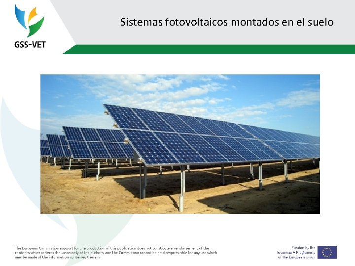 Sistemas fotovoltaicos montados en el suelo 