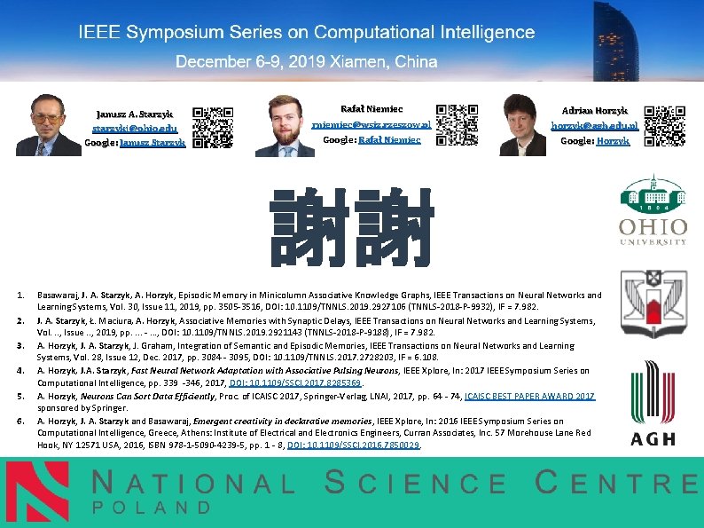 Janusz A. Starzyk starzykj@ohio. edu Google: Janusz Starzyk Rafał Niemiec Adrian Horzyk rniemiec@wsiz. rzeszow.