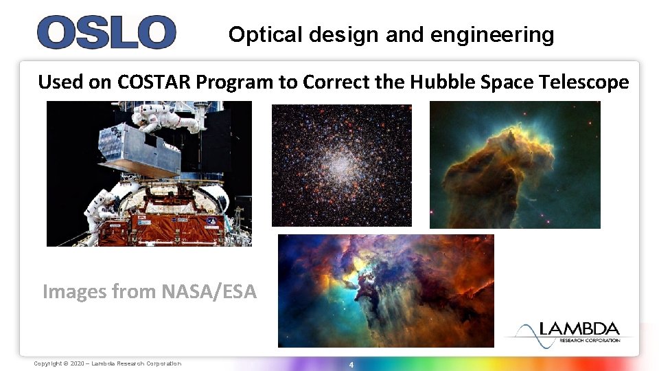 Optical design and engineering Used on COSTAR Program to Correct the Hubble Space Telescope Optical design and engineering Used on COSTAR Program to Correct the Hubble Space Telescope