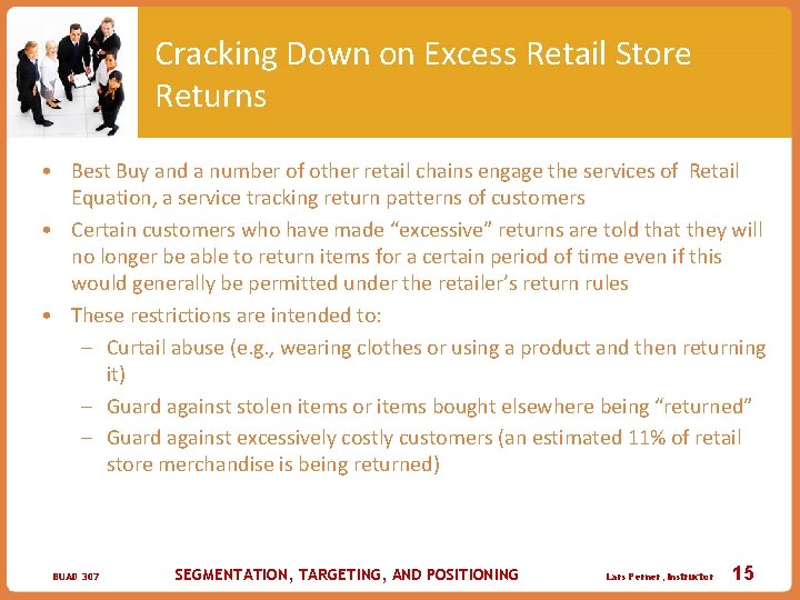 Cracking Down on Excess Retail Store Returns • Best Buy and a number of