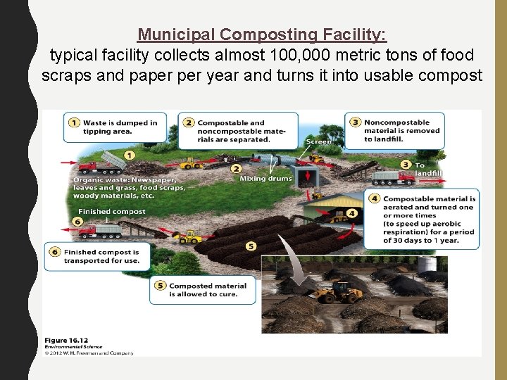 Municipal Composting Facility: typical facility collects almost 100, 000 metric tons of food scraps