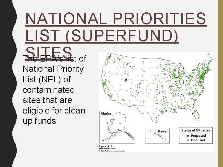 NATIONAL PRIORITIES LIST (SUPERFUND) SITES The EPA’s list of National Priority List (NPL) of