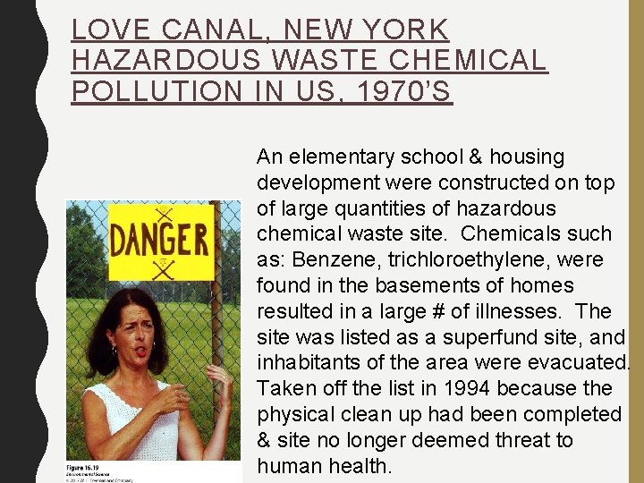 LOVE CANAL, NEW YORK HAZARDOUS WASTE CHEMICAL POLLUTION IN US, 1970’S An elementary school