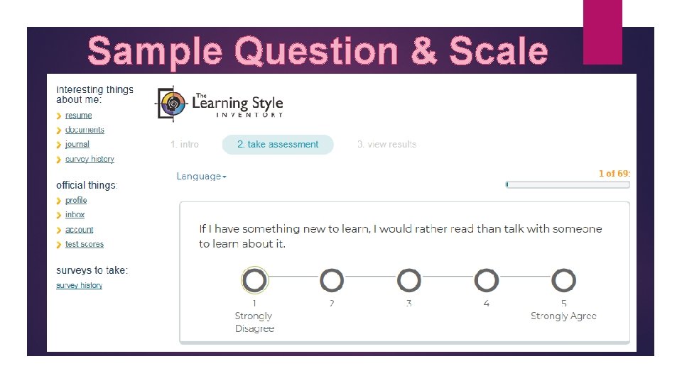 Sample Question & Scale 