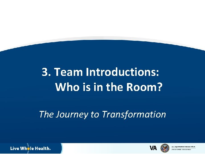 3. Team Introductions: Who is in the Room? The Journey to Transformation 14 
