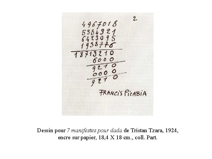Dessin pour 7 manifestes pour dada de Tristan Tzara, 1924, encre sur papier, 18, Dessin pour 7 manifestes pour dada de Tristan Tzara, 1924, encre sur papier, 18,