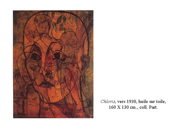 Chloris, vers 1930, huile sur toile, 160 X 130 cm. , coll. Part. Chloris, vers 1930, huile sur toile, 160 X 130 cm. , coll. Part.