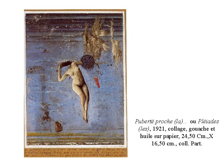 Puberté proche (la)… ou Pléiades (les), 1921, collage, gouache et huile sur papier, 24, Puberté proche (la)… ou Pléiades (les), 1921, collage, gouache et huile sur papier, 24,