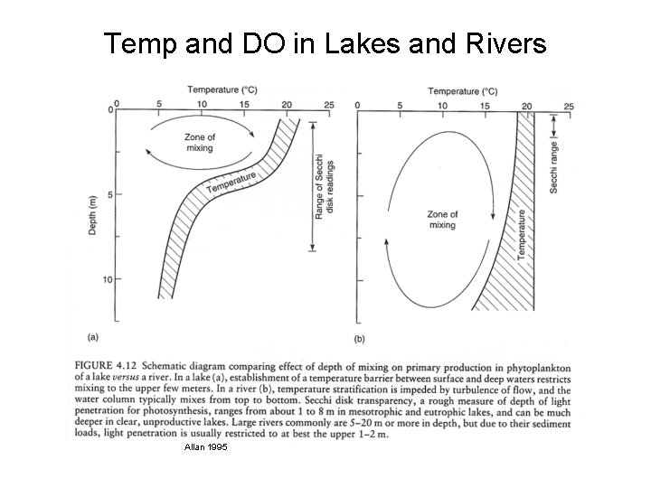 Temp and DO in Lakes and Rivers Allan 1995 