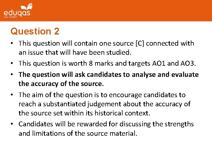Question 2 • This question will contain one source [C] connected with an issue