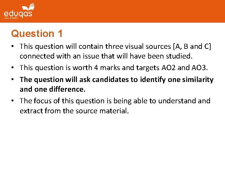 Question 1 • This question will contain three visual sources [A, B and C]