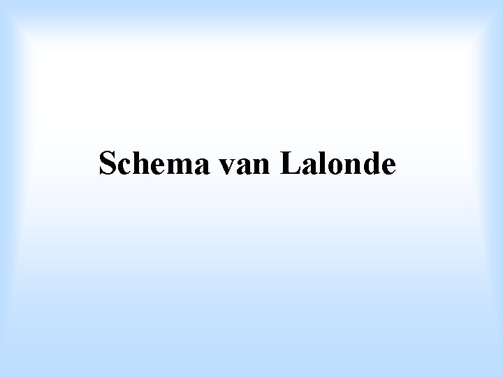 Schema van Lalonde 