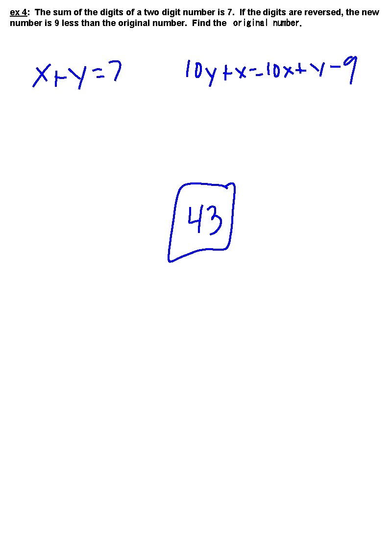 Digit and Coin Word Problems Critical Thinking Skill