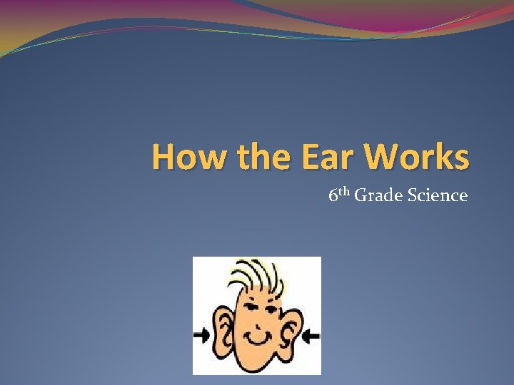 How the Ear Works 6 th Grade Science 