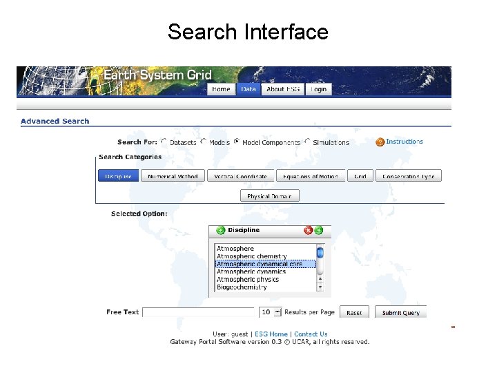 Search Interface 