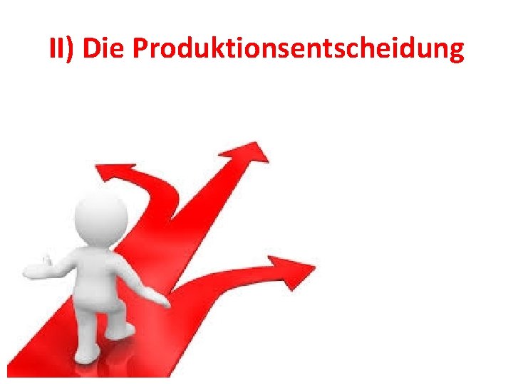 II) Die Produktionsentscheidung 