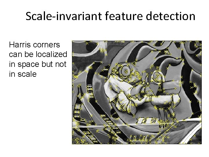 Scale-invariant feature detection Harris corners can be localized in space but not in scale
