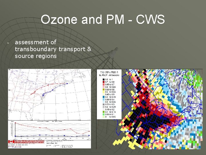 Ozone and PM - CWS Altitude (m) • assessment of transboundary transport & source
