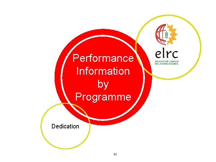 Performance Information by Programme Dedication 19 