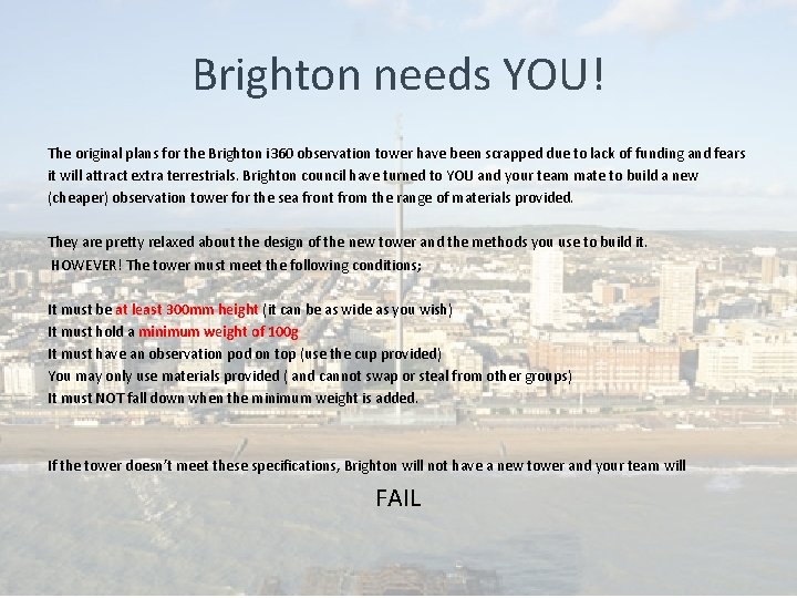 Brighton needs YOU! The original plans for the Brighton i 360 observation tower have