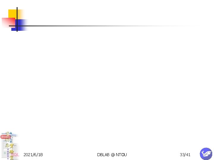2021/6/18 DBLAB @ NTOU 33/41 