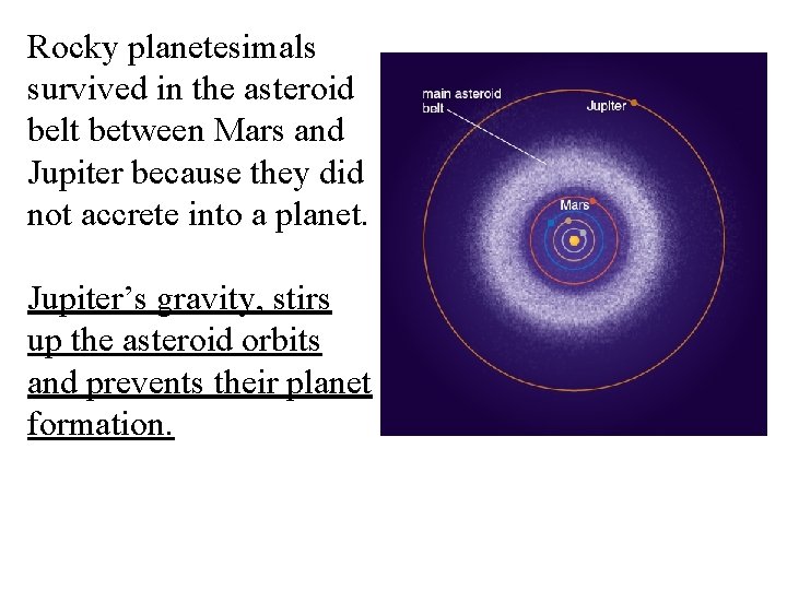 Rocky planetesimals survived in the asteroid belt between Mars and Jupiter because they did