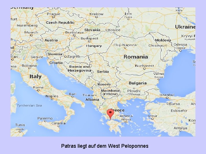 Patras liegt auf dem West Peloponnes 