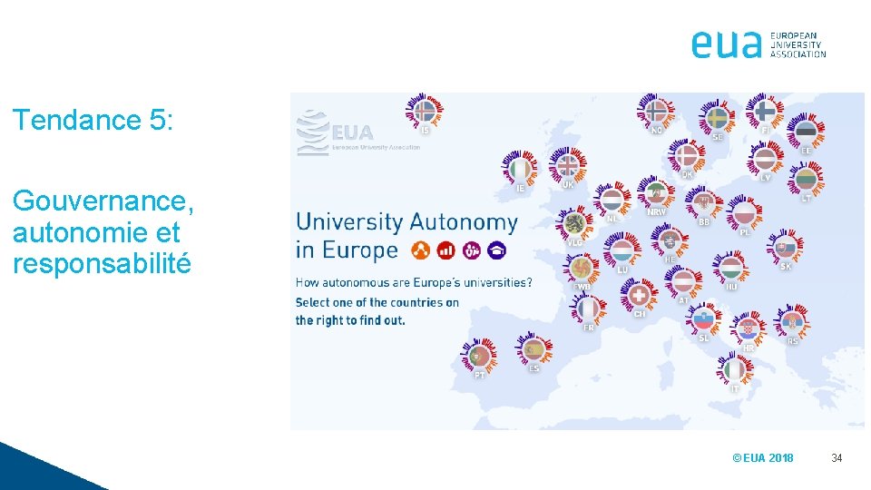 Tendance 5: Gouvernance, autonomie et responsabilité © EUA 2018 34 