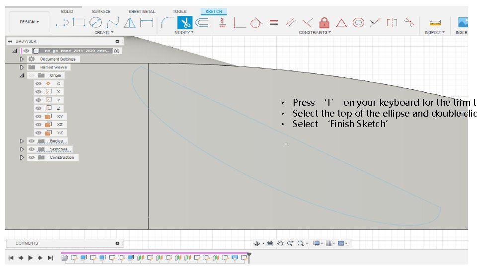  • Press ‘T’ on your keyboard for the trim to • Select the