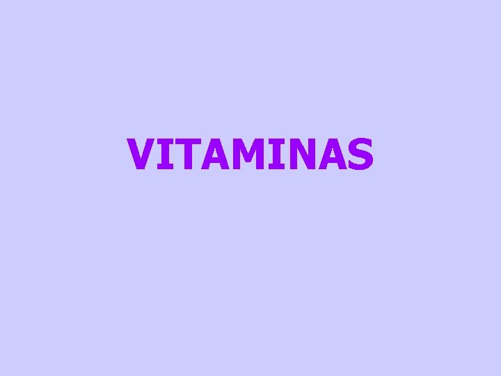 VITAMINAS 